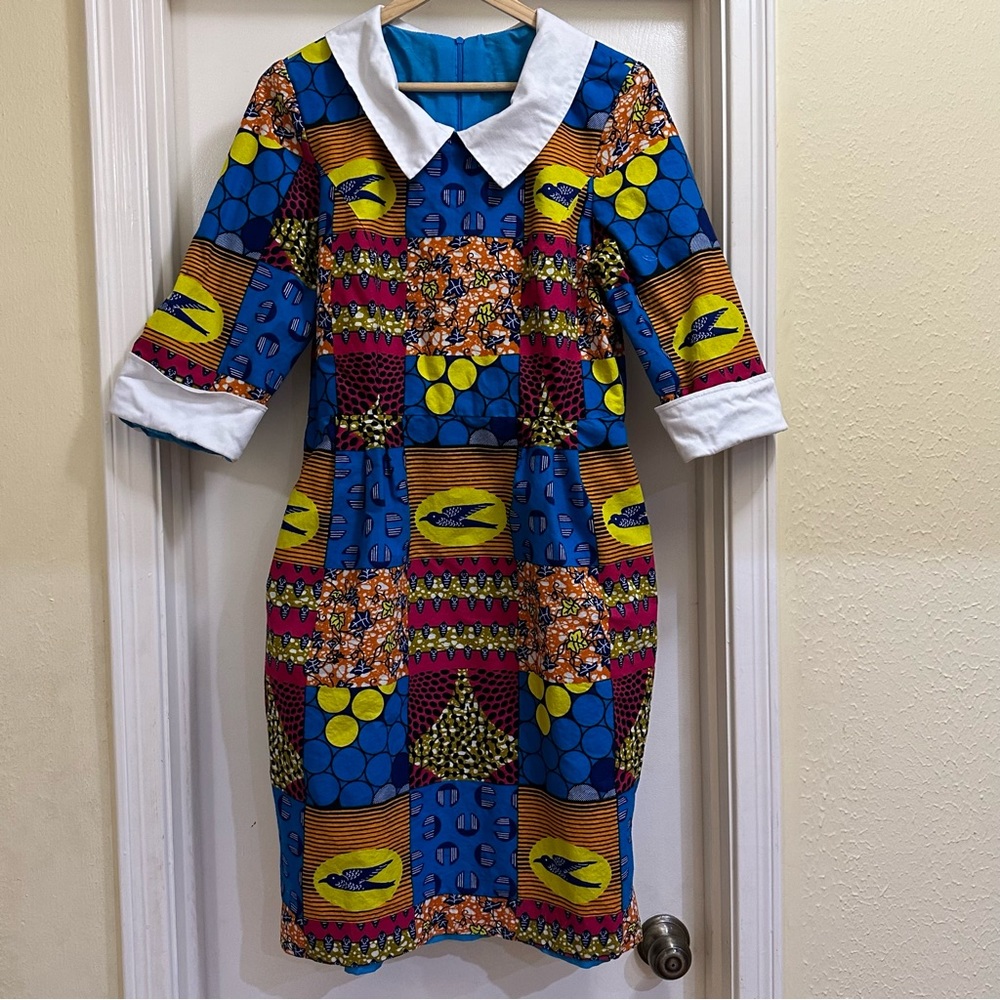 Retro style with African inspired fabric dress
